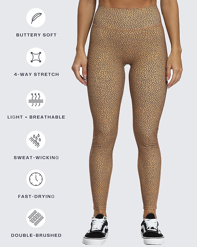 Aoxjox High Waisted Workout Leggings for Women Trinity Yoga Pants 26.5"