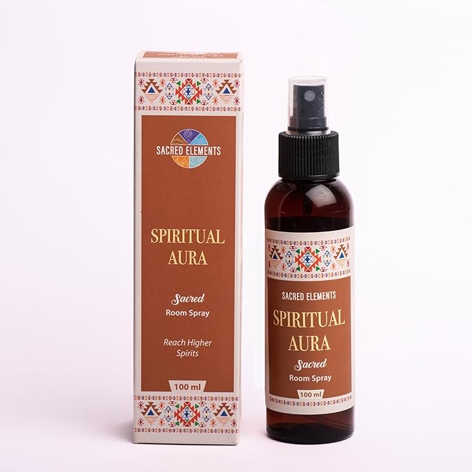 Sacred Element's Spiritual Aura Room Spray | Natural Purifying Mist for Energy Clearing, Negativity Release, Spiritual Balance & Aromatherapy | 3.38 Fl Oz / 100ml Non-Toxic Air Freshener