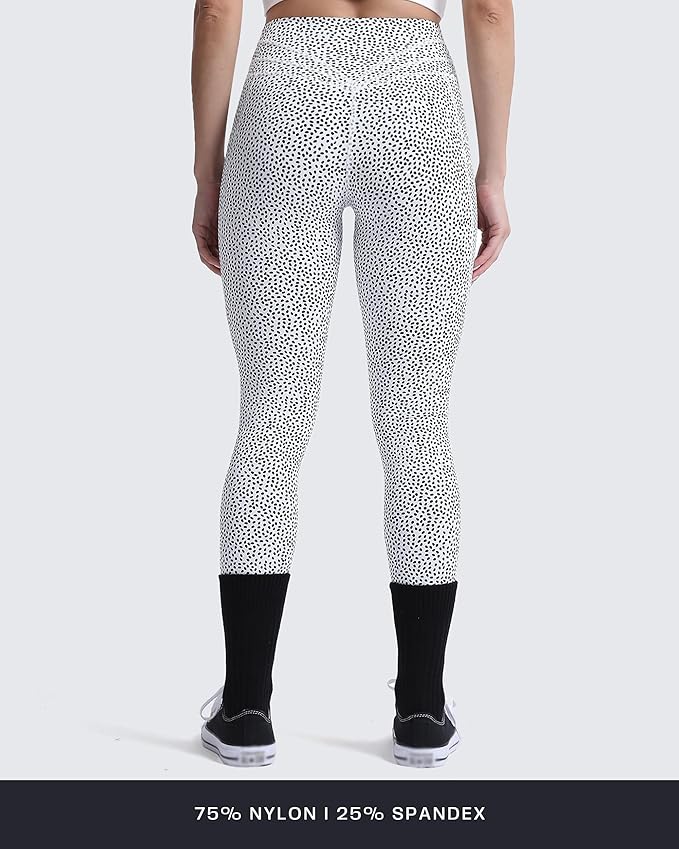 Aoxjox Women's Trinity High Waisted Yoga Pants with Pockets Cross-Waist Tummy Control Buttery Soft Workout Leggings 26"
