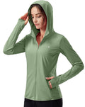 Soothfeel Women's UPF 50+ Sun Protection Hoodie Jacket Lightweight Long Sleeve Sun Shirt for Women with Pocket Hiking Outdoor