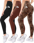Blisset 3 Pack High Waisted Leggings for Women with Pockets Soft Active Tummy Control Pants for Yoga Running & Daily Wear