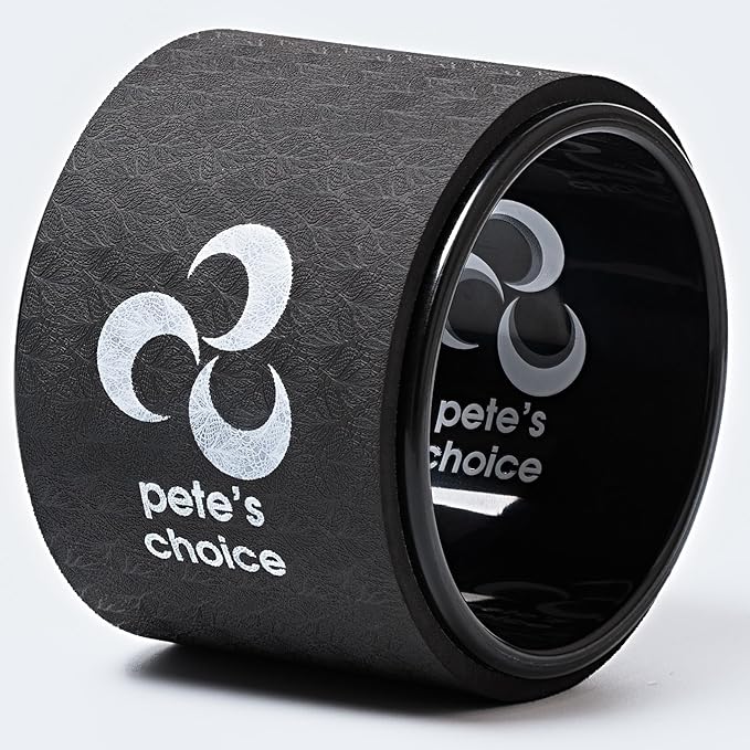 Extra Wide Yoga Wheel, Mini Yoga Wheel - Beginner Friendly Yoga Kit. More Comfortable, Stable and Safer Back Roller. Improve posture, better mobility. Ideal Home Exercise. Relieve Back Pain.