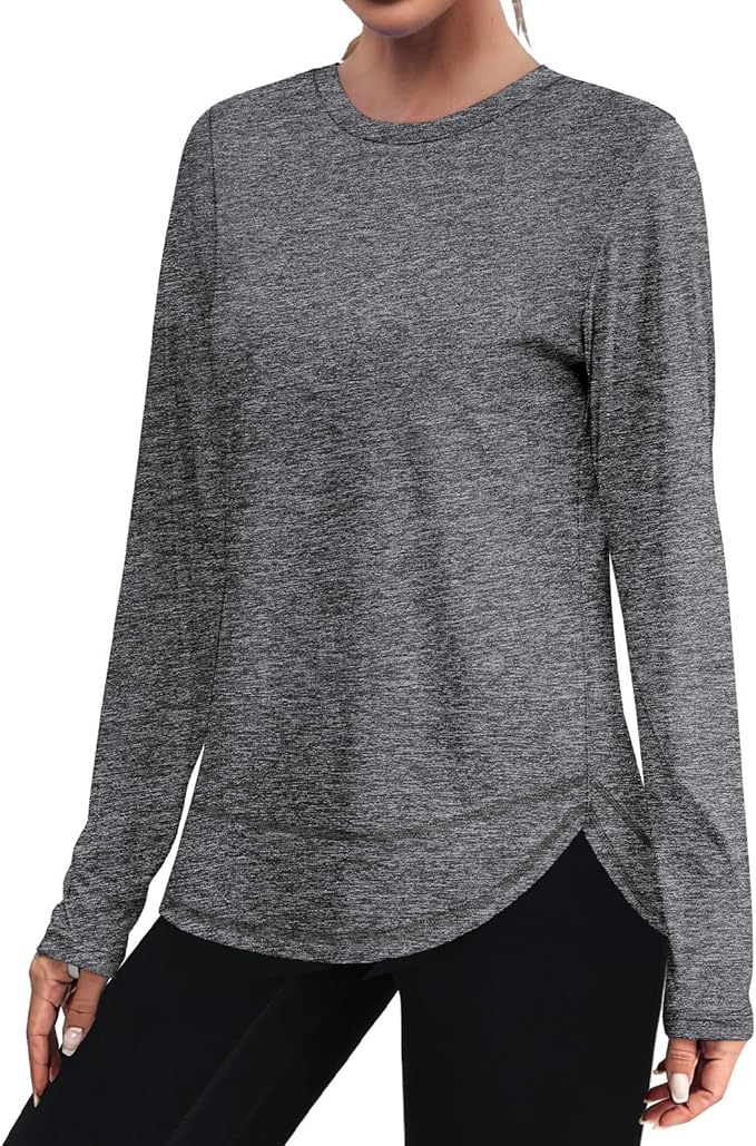 XIEERDUO Women's Workout Tops Long Sleeve Quick Dry Shirts for Hiking Running S-3XL