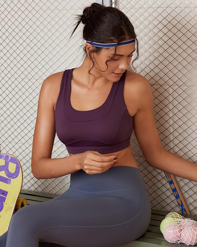 RUNNING GIRL Sports Bras for Women High Support,Molded Cup High Impact Sports Bra Racerback Workout Yoga Running Bra