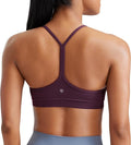 CRZ YOGA Butterluxe Y Back Sports Bras for Women - Padded Racerback Low Impact Spaghetti Thin Strap Workout Yoga Top
