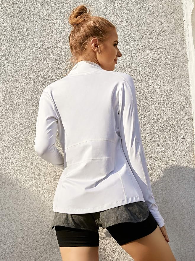 VUTRU Women's Workout Yoga Jacket Full Zip Running Athletic Track Jacket