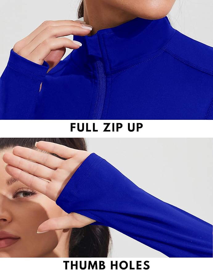 PINSPARK Women's Athletic Jackets Slim Fit Workout Jacket Full Zip Up Running Gym Yoga Sports Tops with Pockets