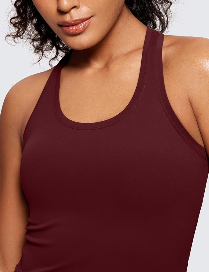 CRZ YOGA Butterluxe Racerback Tank Tops for Women - Yoga Workout Casual Gym Athletic Camisole Tight Sleeveless Shirts