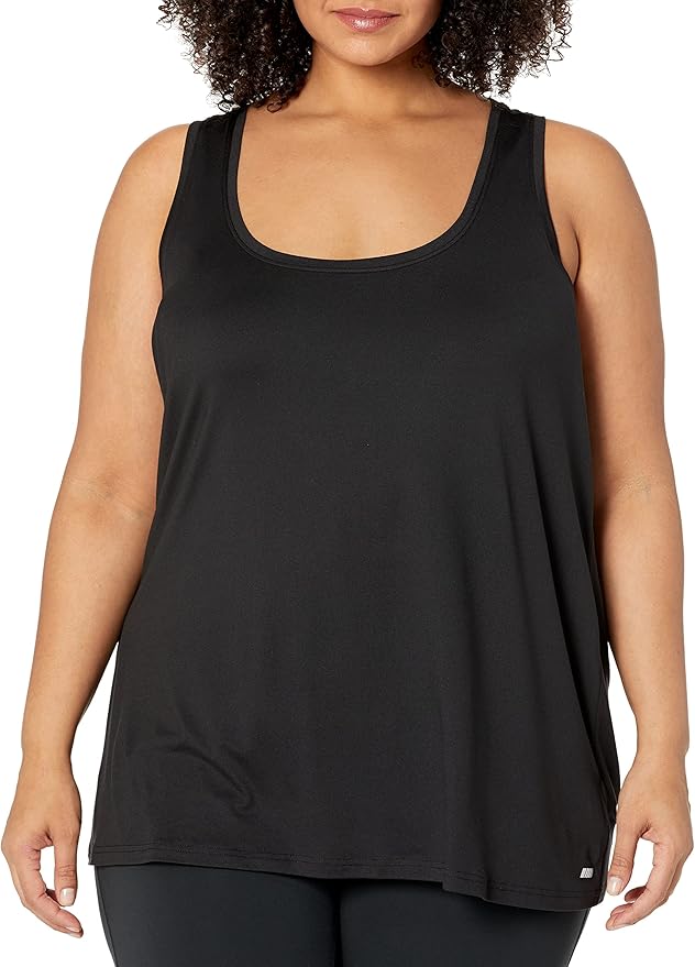 Amazon Essentials Women's Active Quick Dry Tech Stretch Racerback Scoop Neck Tank Top, Multipacks