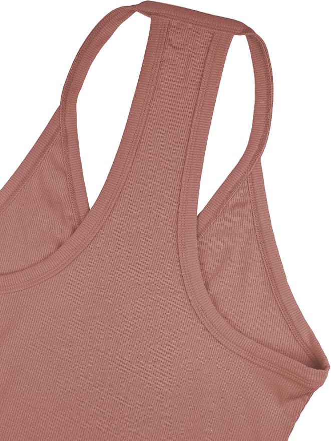 iGENJUN Workout Tops for Women Racerback Basic Tank Summer 2026 Camisole V Neck Slim Fit Ribbed Sleeveless