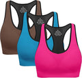 Racerback Sports Bras for Women with Pads - High Impact Athletic Tank Tops for Yoga and Workout Brassieres Bra