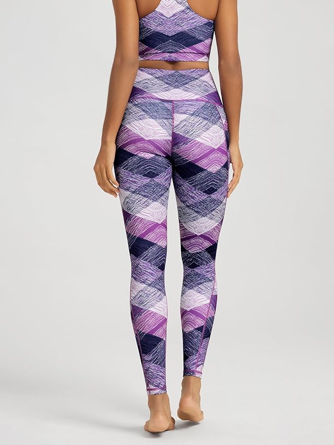 ODODOS Women's High Waisted Yoga Leggings with Pockets, Tummy Control Non See Through Workout Athletic Running Yoga Pants