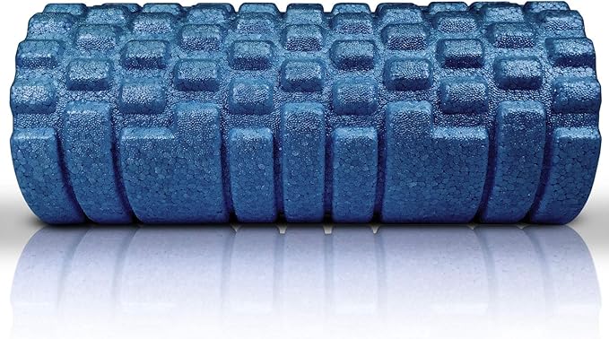 The Original Body Roller - High Density Foam Roller Massager for Deep Tissue Massage of The Back and Leg Muscles - Self Myofascial Release of Painful Trigger Point Muscle Adhesions - 13" Blue