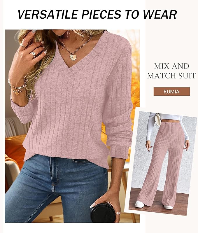 RUMIA Lounge Sets for Women 2026 Vacation Matching Track Suits Sweater Fall Outfits (S-2XL)