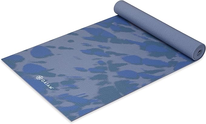 Gaiam Yoga Mat - Premium 6mm Print Extra Thick Non Slip Exercise & Fitness Mat for All Types of Yoga, Pilates & Floor Workouts (68"L x 24"W x 6mm Thick)