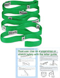Stretching Strap Yoga Strap with 10 Loops, Non-Elastic Stretch Band for Physical Therapy, Flexibility, Exercise, Pilates, Dance & Gymnastics Workout
