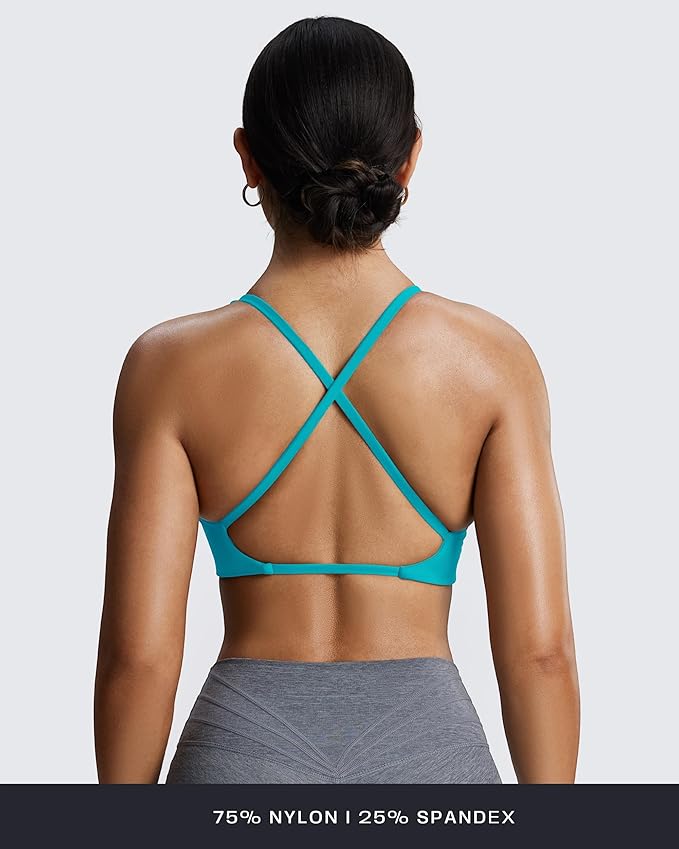 Aoxjox Women's Workout Sports Bras Fitness Metamorph Sienna Twist Bra Yoga Crop Tank