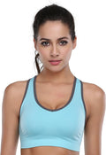Women's Seamless Racerback Sports Bra High Impact Support Yoga Gym Workout Fitness