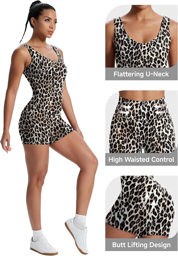 Alaroo Workout Sets for Women 2 Piece U Neck Crop Tank Top High Waisted Shorts Athletic Gym Yoga Outfits Activewear