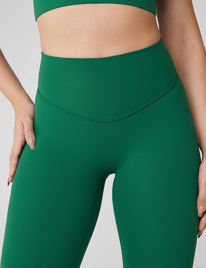UNISSU Hugcurve No Front Seam High Waisted Workout Leggings for Women Buttery Soft Yoga Pants Gym Athletic Tights - 25''