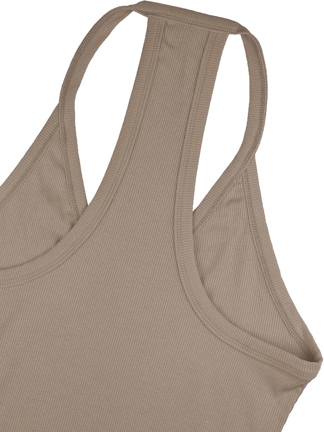 iGENJUN Workout Tops for Women Racerback Basic Tank Summer 2026 Camisole V Neck Slim Fit Ribbed Sleeveless