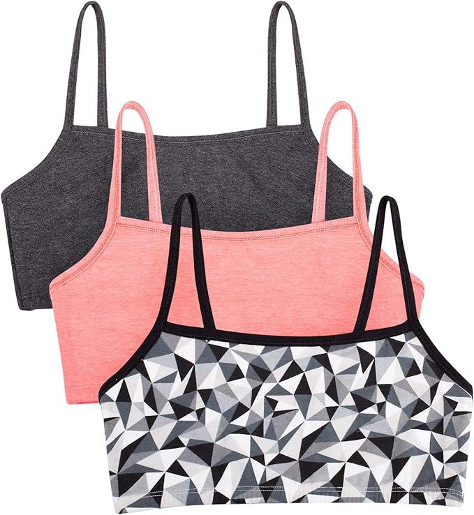 Fruit of the Loom Women's Spaghetti Strap Cotton Sports Bra - All-Day Comfort & Easy Movement