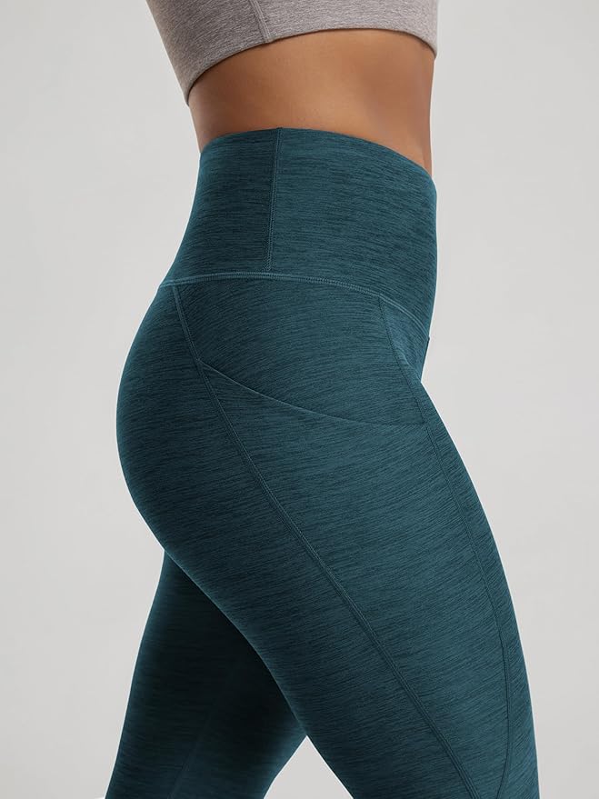 ODODOS Women's High Waisted Yoga Leggings with Pockets, Tummy Control Non See Through Workout Athletic Running Yoga Pants