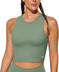 Natural Feelings Nudi Sports Bras for Women Removable Padded Yoga Tank Tops Sleeveless Fitness Workout Crop Tops