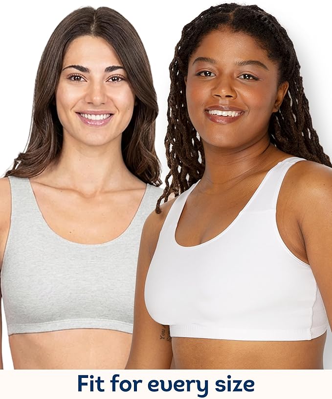 Fruit of the Loom Women's Built Up Tank Style Sports Bra Value Pack