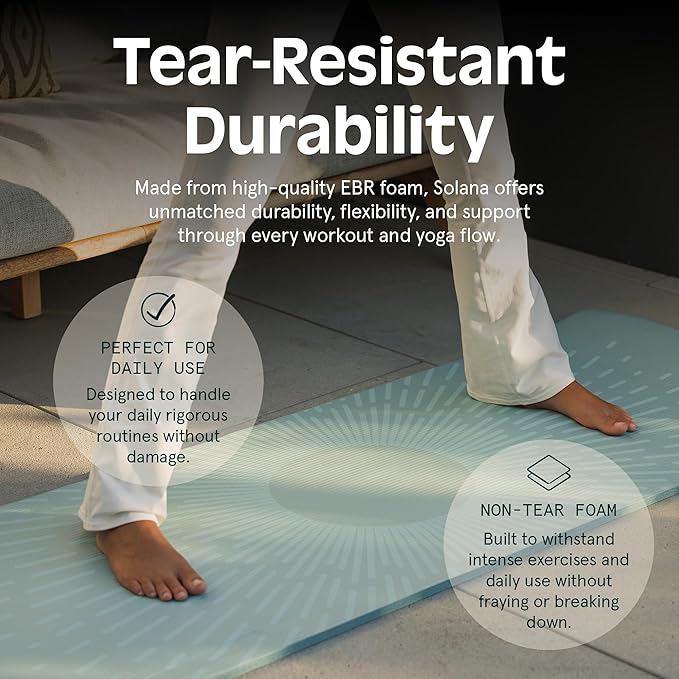 Retrospec Solana Yoga Mat Thick 1/2in Non-Slip Workout Mat with Nylon Strap - 72x24in Exercise Mat for Pilates, Stretching & Fitness - BPA Free, Easy Clean