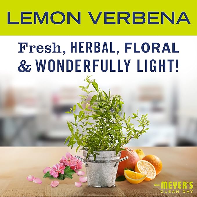 Mrs. Meyer's Air Freshener, Lemon Verbena, Spray | Non-Aerosol | Essential Oils | 8 fl. oz | Pack of 2