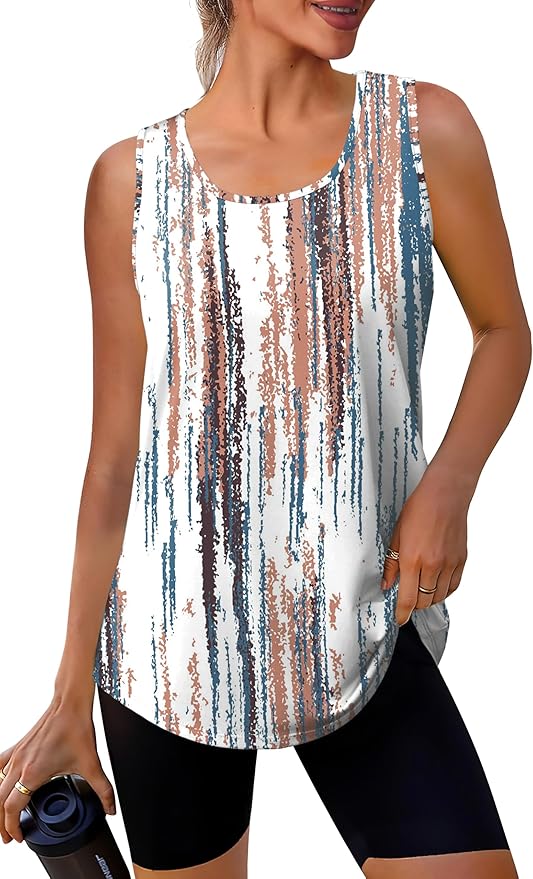 WIHOLL Workout Tops for Women Summer Athletic Tank Tops Sleeveless Shirts Beach Lightweight Gym Clothes