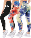 Blisset 3 Pack High Waisted Leggings for Women with Pockets Soft Active Tummy Control Pants for Yoga Running & Daily Wear