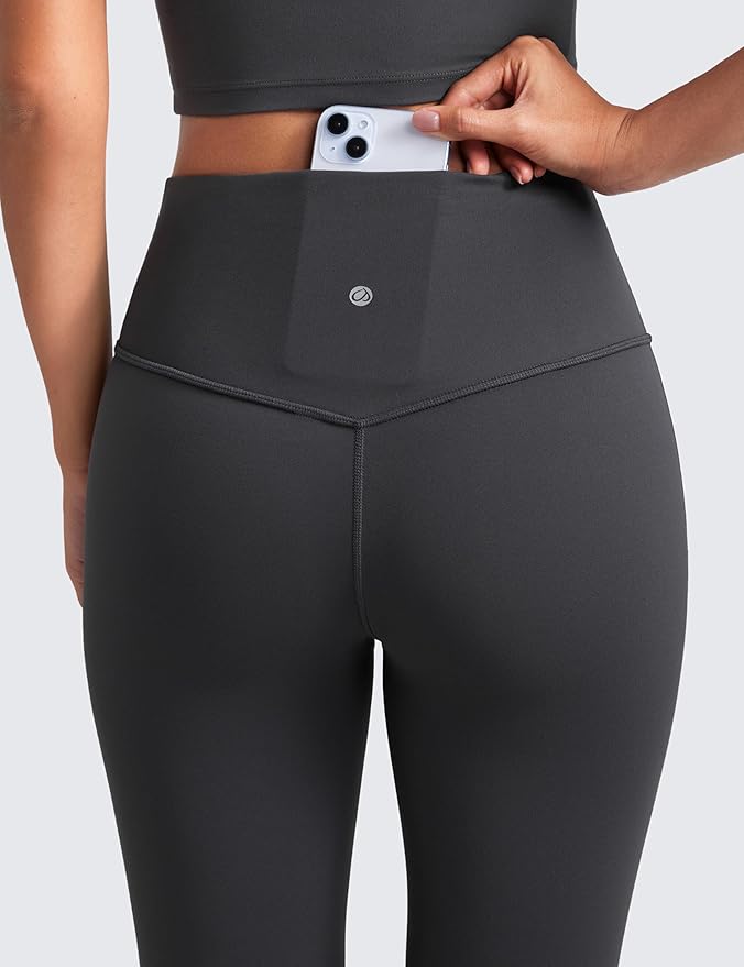CRZ YOGA Butterluxe Flare Leggings 29"/30.5"/32"/33.5" - High Waist Bootcut Wide Leg Lounge Womens Yoga Pants with Pocket