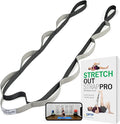 OPTP Stretch Out Strap Pro with Stretching Exercise Book, 11 Loop Stretching Strap for Yoga and Pilates, Physical Therapy Strap for Leg and Knee Recovery. Made in the USA