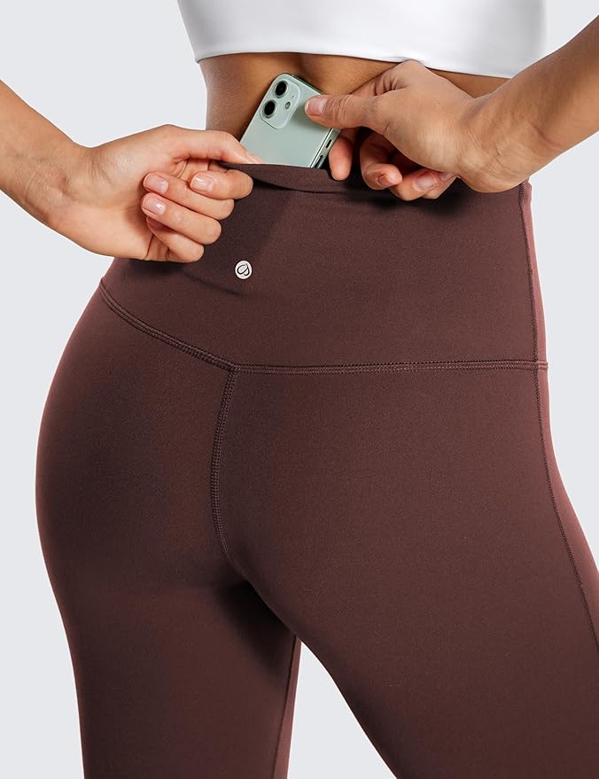 CRZ YOGA Butterluxe Flare Leggings 29"/30.5"/32"/33.5" - High Waist Bootcut Wide Leg Lounge Womens Yoga Pants with Pocket