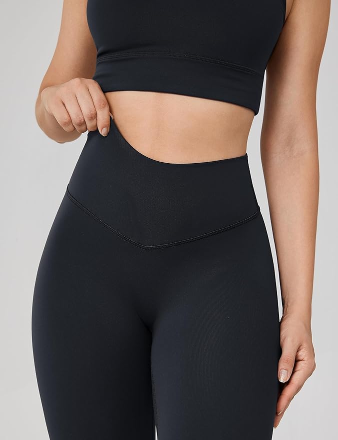 UNISSU Hugcurve No Front Seam High Waisted Workout Leggings for Women Buttery Soft Yoga Pants Gym Athletic Tights - 25''