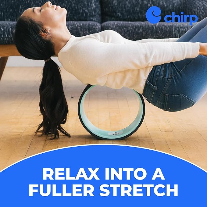 Chirp Wheel Foam Roller – Targeted Back & Neck Relief, Lumbar Spine Stretcher, Spinal Decompression Back Stretcher, Massage Roller with Density Foam for Physical Therapy, Supports 500lbs, 4-Pack Mint