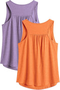 PINSPARK Workout Tops for Women Racerback Tank Tops Sleeveless Athletic Running Shirts Lightweight Yoga Gym Tank,2 Pack S-3XL