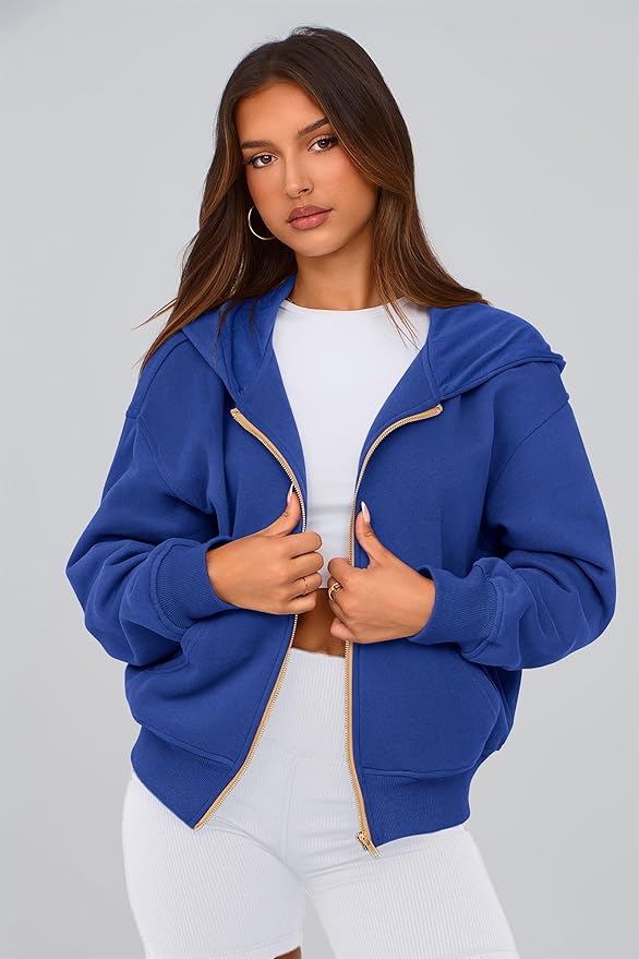 PRETTYGARDEN Hoodies for Women Sweatshirt Zip Up Hoodie Fall Fashion 2026 Trendy Long Sleeve Jackets Winter Clothing Outfits