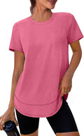 XIEERDUO Womens Workout Tops Short Sleeve Shirts Quick Dry Outfits for Hiking Running S-3XL