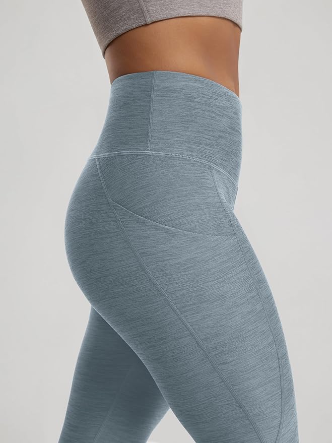 ODODOS Women's High Waisted Yoga Leggings with Pockets, Tummy Control Non See Through Workout Athletic Running Yoga Pants