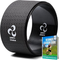 Extra Wide Yoga Wheel, Mini Yoga Wheel - Beginner Friendly Yoga Kit. More Comfortable, Stable and Safer Back Roller. Improve posture, better mobility. Ideal Home Exercise. Relieve Back Pain.