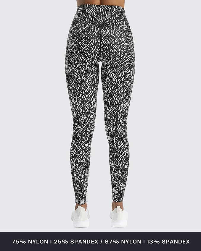 Aoxjox High Waisted Workout Leggings for Women Trinity Yoga Pants 26.5"