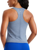 CRZ YOGA Seamless Workout Tank Tops for Women - Athletic Running Gym Sleeveless Shirts Crewneck Racerback Breathable