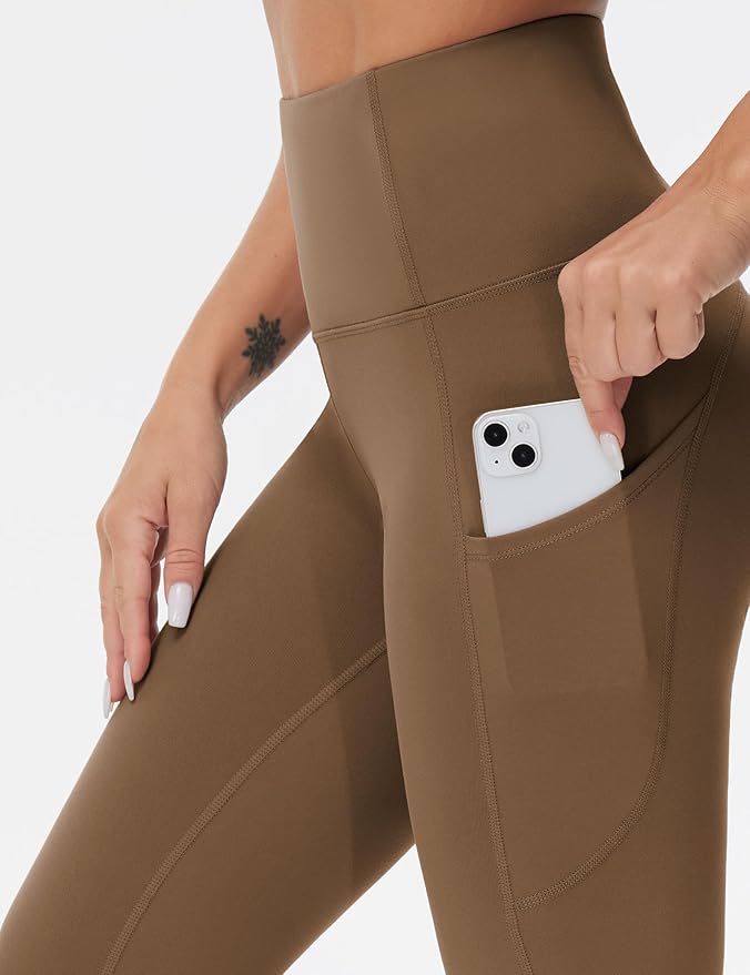 THE GYM PEOPLE Thick High Waist Yoga Pants with Pockets, Tummy Control Workout Running Yoga Leggings for Women