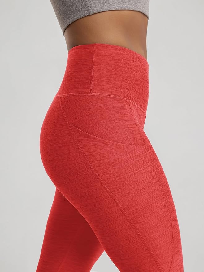 ODODOS Women's High Waisted Yoga Leggings with Pockets, Tummy Control Non See Through Workout Athletic Running Yoga Pants
