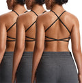 Aoxjox Women's Workout Sports Bras Fitness Trinity Ivy Low Impact Bra Yoga Crop Tank