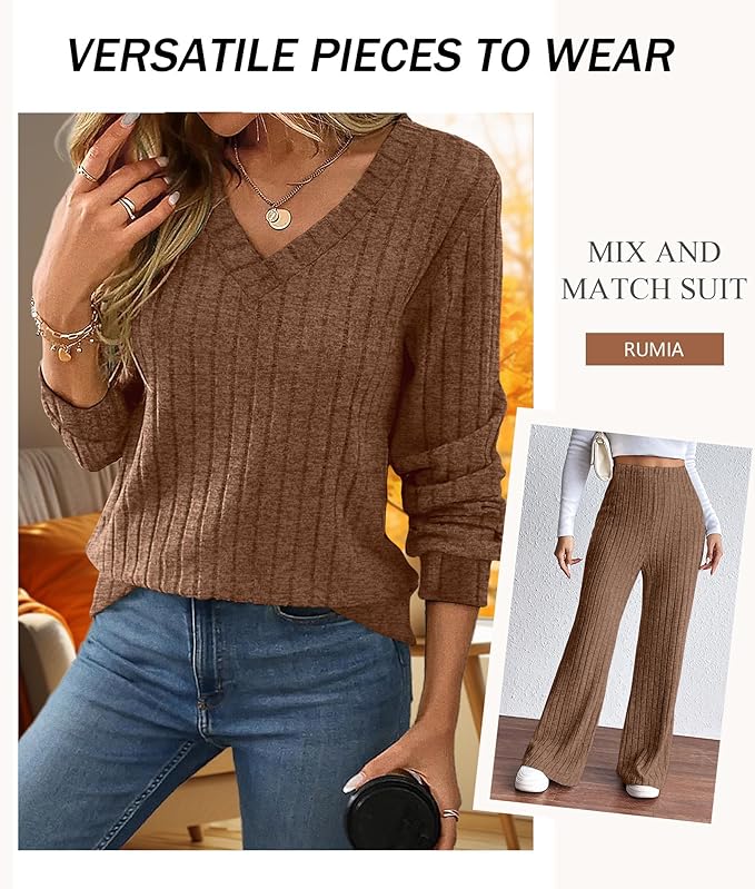 RUMIA Lounge Sets for Women 2026 Vacation Matching Track Suits Sweater Fall Outfits (S-2XL)