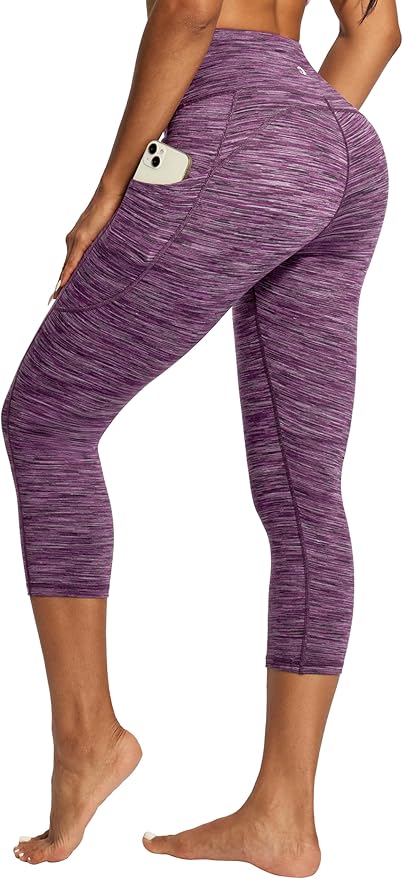 IUGA High Waisted Yoga Pants for Women with Pockets Capri Leggings for Women Workout Leggings for Women Yoga Capris